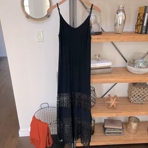Long Black Low Back Dress
